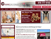 Tablet Screenshot of cranneystorage.com